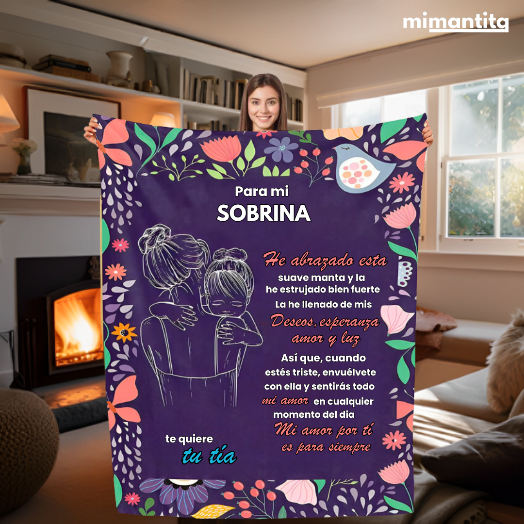 Manta Personalizada - Para Nieta, Nieto, Hija, Hijo, Sobrina