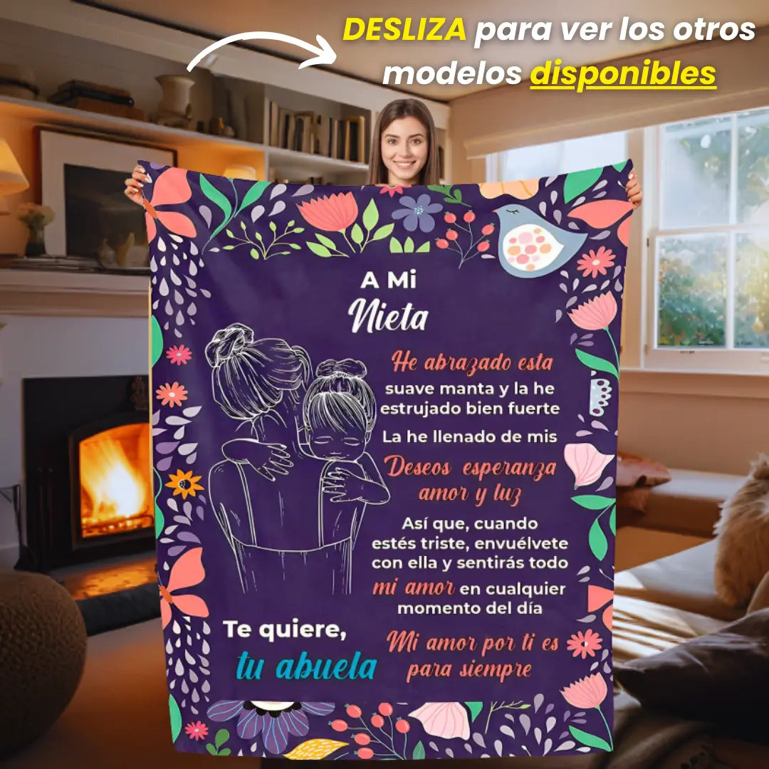 Manta Personalizada - Para Nieta, Nieto, Hija, Hijo