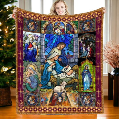 Mantas Católicas para Navidad + Collar Cruz Plateado GRATIS